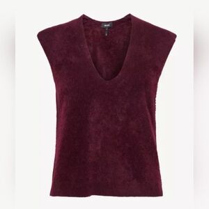 ME+EM V-Neck Brushed Cashmere Top Size Medium